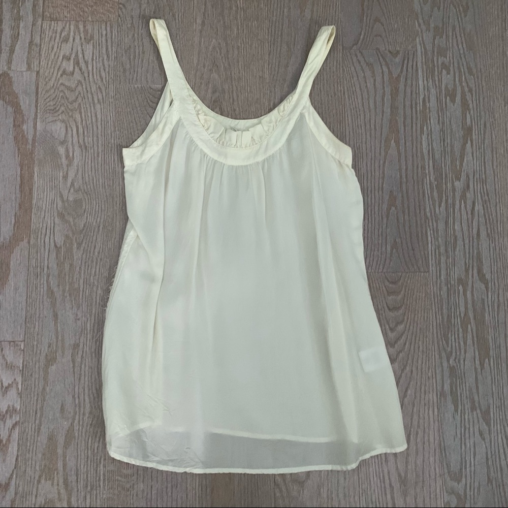 Joie Vintage Cream Silk Tank Top